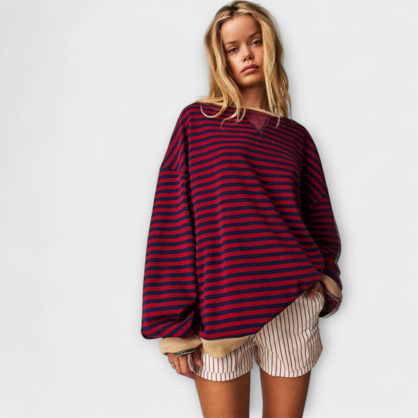 Sigrun | Raidallinen oversize-neule